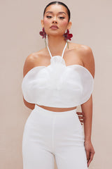 Samaria Wide Leg Pant Set - Ivory