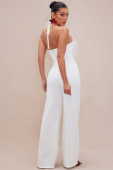 Samaria Wide Leg Pant Set - Ivory
