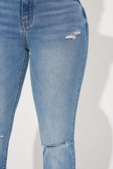Pleasure Seeker Soft Stretch Flare Jeans - Medium Wash