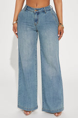 Delusional Drop Waist Jeans - Medium Wash
