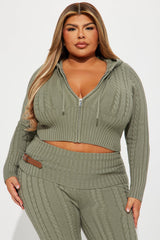 Weekend Flirt Sweater Pant Set - Olive