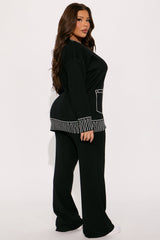 Work Of Art Sweater Pant Set - Black