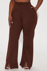 Ellery Split Hem Trouser - Brown