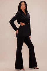 Andrea Blazer Suit Set - Black