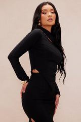 Nara Bandage Skirt Set - Black