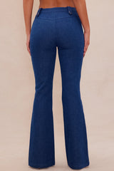 Dana Tailored Denim Flare Pant - Dark Wash