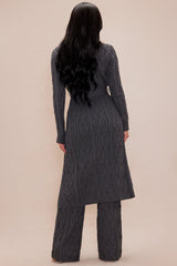 Selena Cardigan Sweater Set - Charcoal
