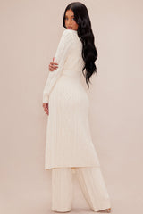 Selena Cardigan Sweater Set - Cream