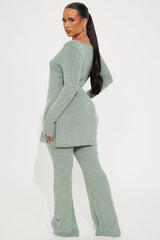 Chloe Cozy Pant Set - Sage