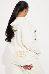 Ed Hardy Retro Tiger Hoodie - Ivory