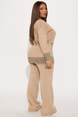 Work Of Art Sweater Pant Set - Khaki