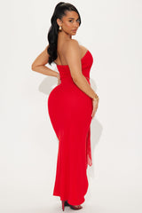 Sophisticated Spark Midi Skirt Set - Red