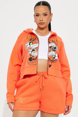 Ed Hardy Heart Tattoo Front Hoodie - Peach