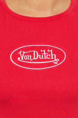 Von Dutch Timeless Tank Top - Red/White