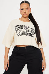 There Goes My Last Crop Tee - Cream