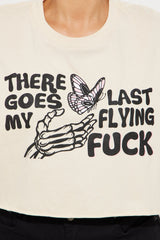 There Goes My Last Crop Tee - Cream