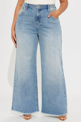 For What It's Worth Wide Leg Jean - Vintage Wash