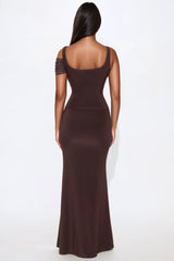 In My Maxi Skirt Set - Brown