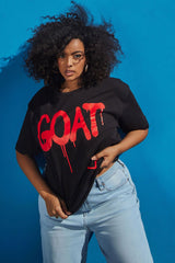 GOAT Graffiti Top - Black/Red
