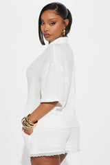 Gabby Gauze Short Set - White