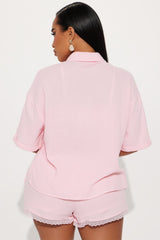 Gabby Gauze Short Set - Pink