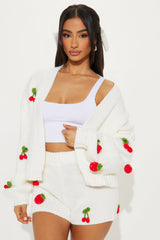 Berry Delicious Sweater Short Set - Ivory/combo