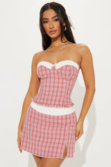 Love Me Forever Skirt Set - Red/combo