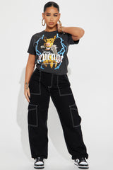 Petite Give Me A Break Cargo Carpenter Jeans - Black