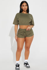 Going Along Short Set  - Olive