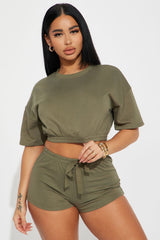 Going Along Short Set  - Olive