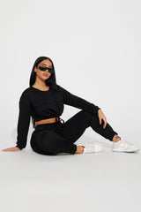 Finding Time Jogger Set  - Black