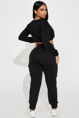Finding Time Jogger Set  - Black