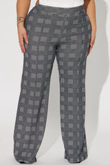 Victoria High Waisted Dress Pant - Black/White