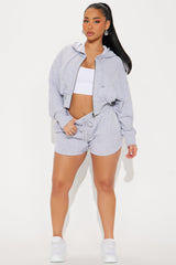 The Washed Sweat Shorts - Heather Grey