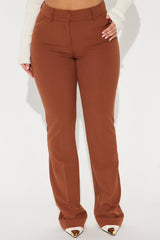 Tasha Dressy High Rise Pants - Mocha