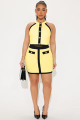 The Adeline Skirt Set - Butter Yellow