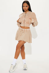 The Washed Skort - Taupe
