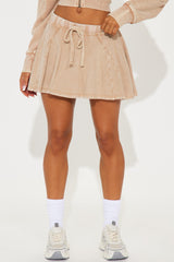 The Washed Skort - Taupe