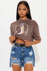 Stay Wild Like The West Tee - Brown