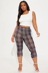 Tell Me Everything Gingham Mesh Legging - Black
