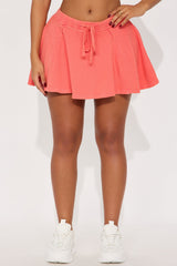 The Washed Skort - Coral