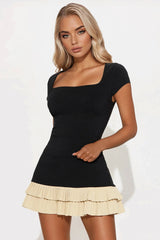 Set The Tone Pleated Mini Skirt Set - Black