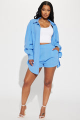 Artists Desire Linen Short Set - Blue