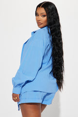 Artists Desire Linen Short Set - Blue