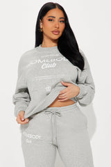 Homebody Club Jogger Set - Heather Grey