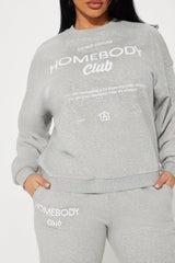 Homebody Club Jogger Set - Heather Grey