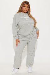 Homebody Club Jogger Set - Heather Grey