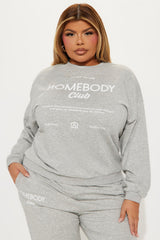 Homebody Club Jogger Set - Heather Grey