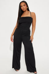 Jazzlyn Wide Leg Pant Set - Black