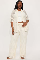 Kara Crochet Pant Set - Cream